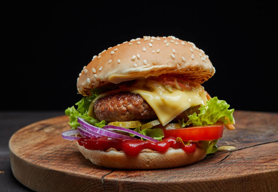 commander burger à  la madeleine sur loing